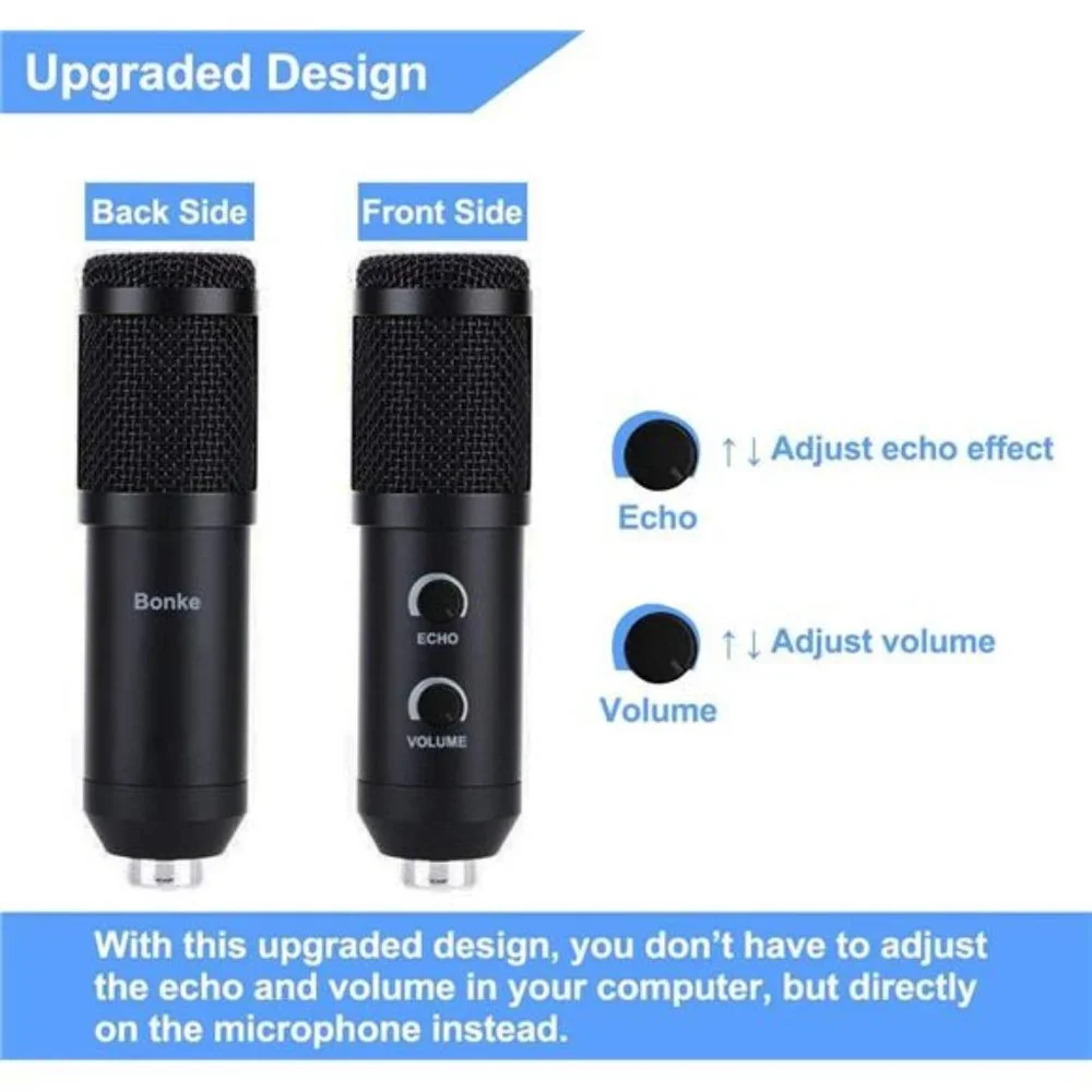 Upgraded USB Condenser Microphone for Computer, Great for Gaming, Podcast